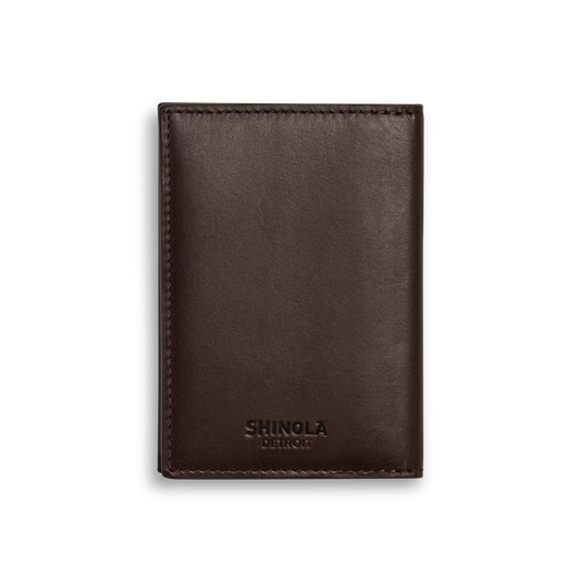 Folded Card Holder Wallet - Dark Brown