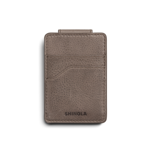 Magnetic Money Clip Card Holder - Stone