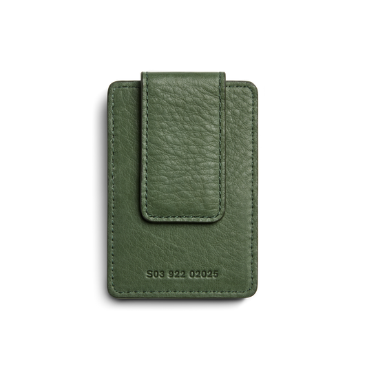 Magnetic Money Clip Card Holder - Evergreen