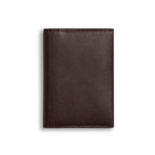 Folded Card Holder Wallet - Dark Brown