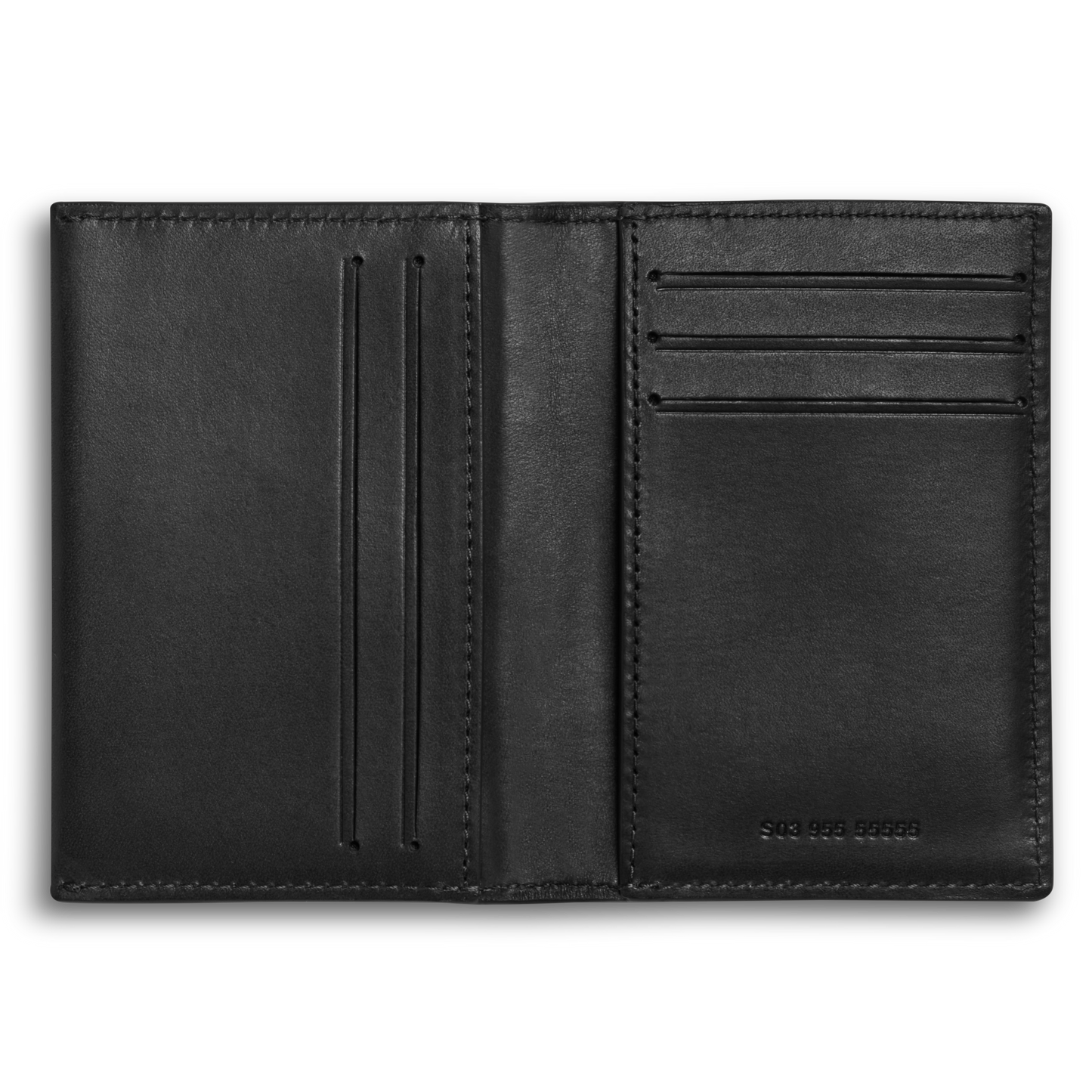 Folded Card Holder Wallet - Black