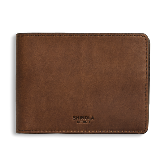 Slim Bifold Wallet - Medium Brown