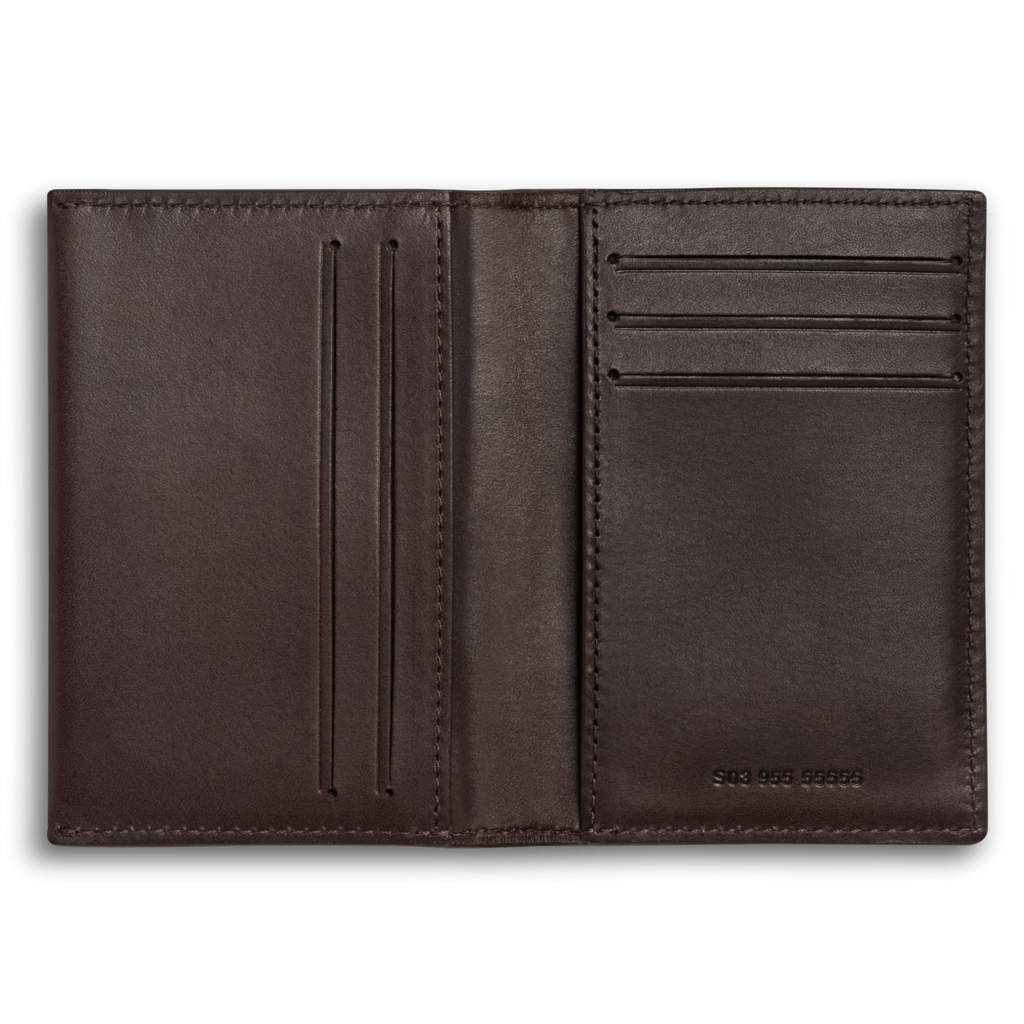 Folded Card Holder Wallet - Dark Brown